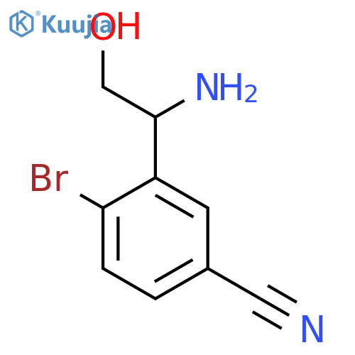 3-(1-amino-2-hydroxyethyl)-4-bromobenzonitrile structure