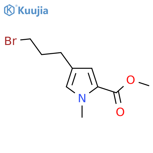methyl 4-(3-bromopropyl)-1-methyl-1H-pyrrole-2-carboxylate structure