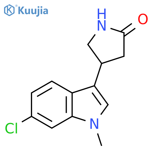 4-(6-chloro-1-methyl-1H-indol-3-yl)pyrrolidin-2-one structure