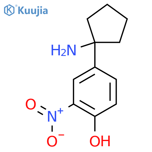 4-(1-aminocyclopentyl)-2-nitrophenol structure