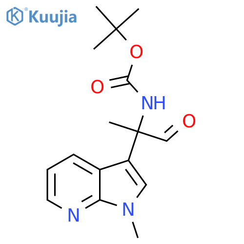 tert-butyl N-(2-{1-methyl-1H-pyrrolo2,3-bpyridin-3-yl}-1-oxopropan-2-yl)carbamate structure