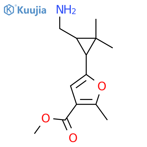 methyl 5-3-(aminomethyl)-2,2-dimethylcyclopropyl-2-methylfuran-3-carboxylate structure