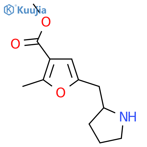 methyl 2-methyl-5-(pyrrolidin-2-yl)methylfuran-3-carboxylate structure