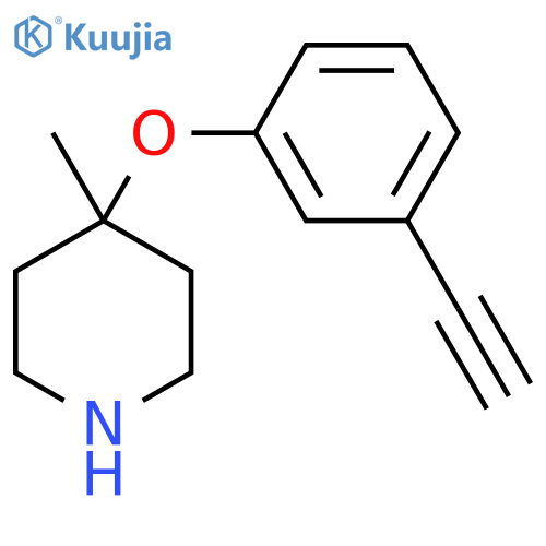 4-(3-ethynylphenoxy)-4-methylpiperidine structure