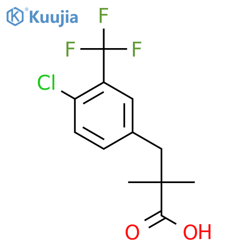 3-4-chloro-3-(trifluoromethyl)phenyl-2,2-dimethylpropanoic acid structure