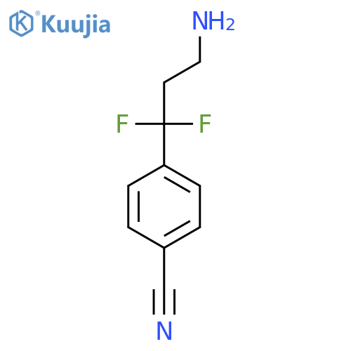 4-(3-amino-1,1-difluoropropyl)benzonitrile structure