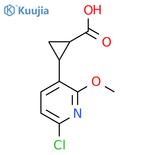 2-(6-chloro-2-methoxypyridin-3-yl)cyclopropane-1-carboxylic acid structure