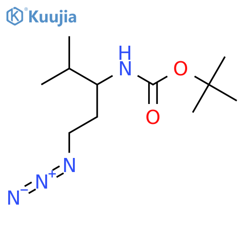 tert-butyl N-(1-azido-4-methylpentan-3-yl)carbamate structure