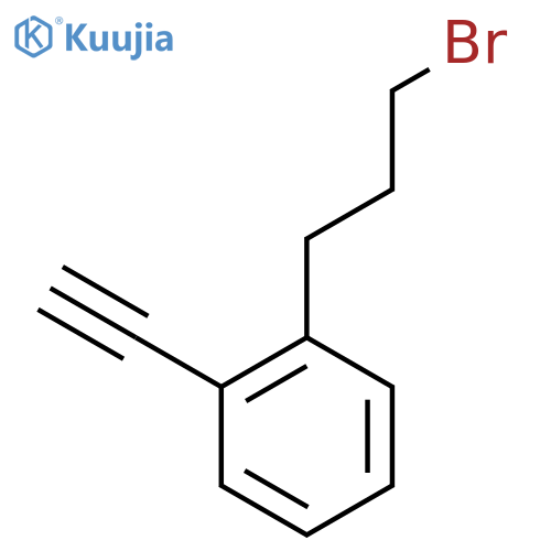 1-(3-bromopropyl)-2-ethynylbenzene structure
