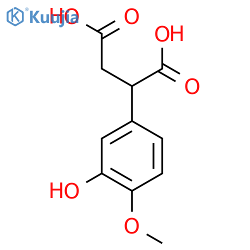 2-(3-hydroxy-4-methoxyphenyl)butanedioic acid structure