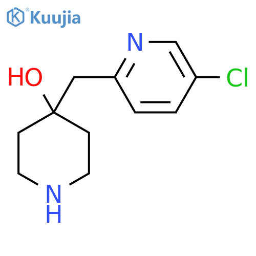 4-(5-chloropyridin-2-yl)methylpiperidin-4-ol structure