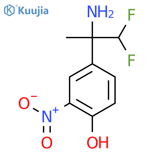 4-(2-amino-1,1-difluoropropan-2-yl)-2-nitrophenol structure