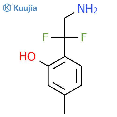 2-(2-Amino-1,1-difluoroethyl)-5-methylphenol structure