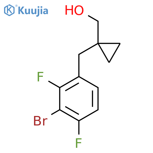 {1-(3-bromo-2,4-difluorophenyl)methylcyclopropyl}methanol structure