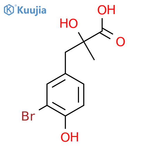 3-(3-bromo-4-hydroxyphenyl)-2-hydroxy-2-methylpropanoic acid structure