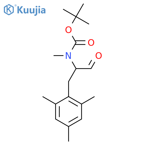 tert-butyl N-methyl-N-1-oxo-3-(2,4,6-trimethylphenyl)propan-2-ylcarbamate structure