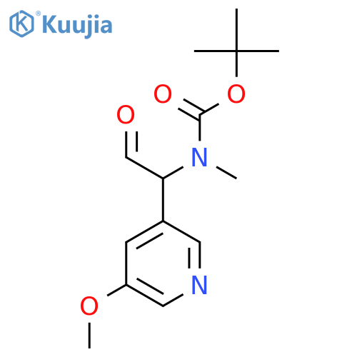tert-butyl N-1-(5-methoxypyridin-3-yl)-2-oxoethyl-N-methylcarbamate structure
