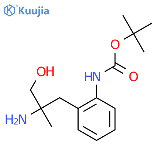 tert-butyl N-2-(2-amino-3-hydroxy-2-methylpropyl)phenylcarbamate structure