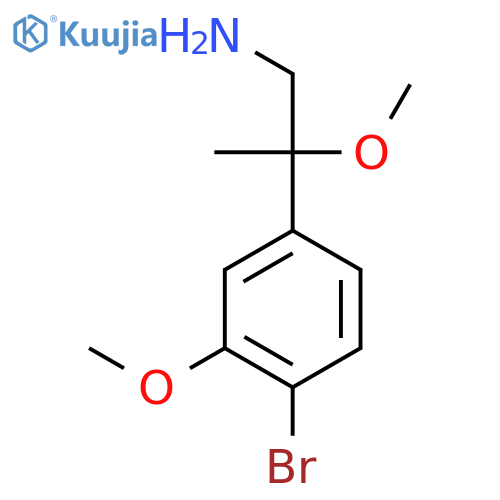 2-(4-bromo-3-methoxyphenyl)-2-methoxypropan-1-amine structure