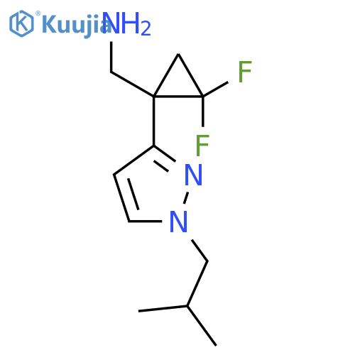 {2,2-difluoro-1-1-(2-methylpropyl)-1H-pyrazol-3-ylcyclopropyl}methanamine structure