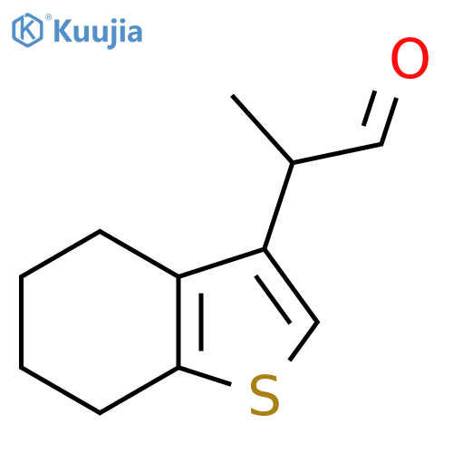 2-(4,5,6,7-tetrahydro-1-benzothiophen-3-yl)propanal structure