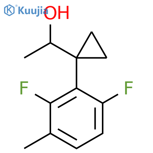 1-1-(2,6-difluoro-3-methylphenyl)cyclopropylethan-1-ol structure