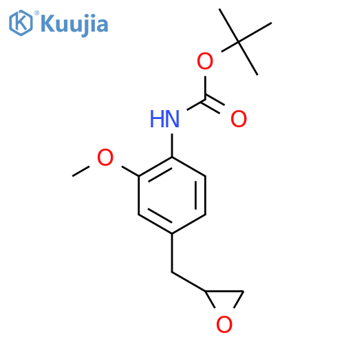 tert-butyl N-{2-methoxy-4-(oxiran-2-yl)methylphenyl}carbamate structure
