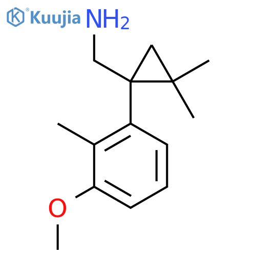 1-(3-methoxy-2-methylphenyl)-2,2-dimethylcyclopropylmethanamine structure