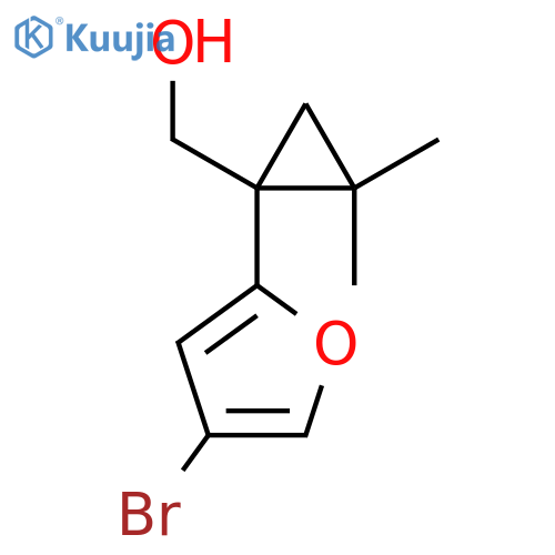 1-(4-bromofuran-2-yl)-2,2-dimethylcyclopropylmethanol structure