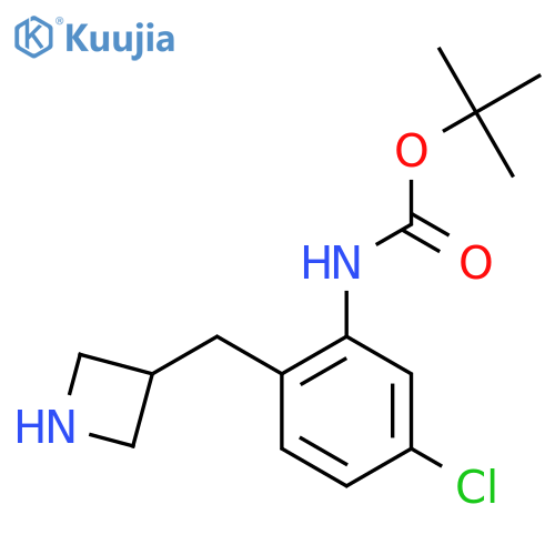 tert-butyl N-{2-(azetidin-3-yl)methyl-5-chlorophenyl}carbamate structure