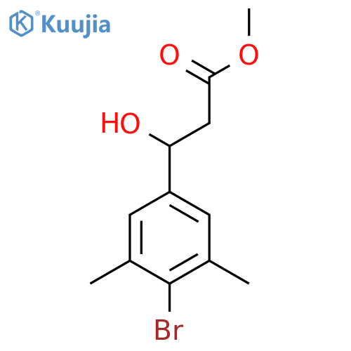 methyl 3-(4-bromo-3,5-dimethylphenyl)-3-hydroxypropanoate structure