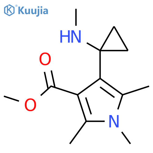 methyl 1,2,5-trimethyl-4-1-(methylamino)cyclopropyl-1H-pyrrole-3-carboxylate structure