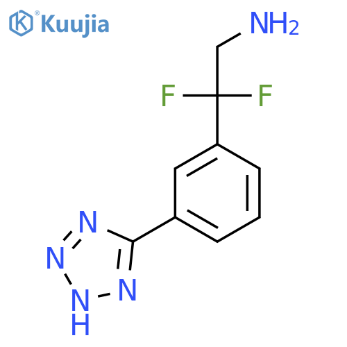2,2-difluoro-2-3-(1H-1,2,3,4-tetrazol-5-yl)phenylethan-1-amine structure