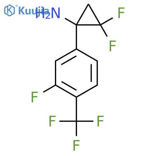 2,2-difluoro-1-3-fluoro-4-(trifluoromethyl)phenylcyclopropan-1-amine structure