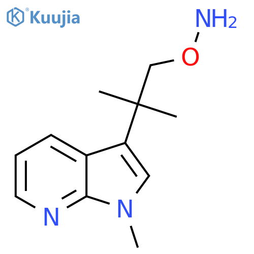 O-(2-methyl-2-{1-methyl-1H-pyrrolo2,3-bpyridin-3-yl}propyl)hydroxylamine structure