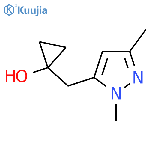 1-(1,3-dimethyl-1H-pyrazol-5-yl)methylcyclopropan-1-ol structure