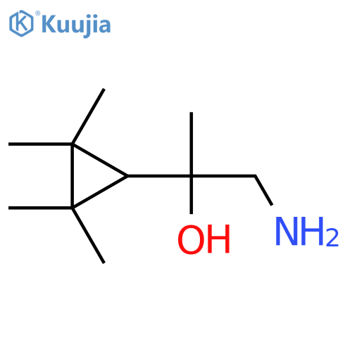 1-amino-2-(2,2,3,3-tetramethylcyclopropyl)propan-2-ol structure