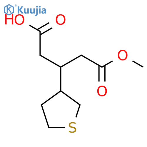 5-methoxy-5-oxo-3-(thiolan-3-yl)pentanoic acid structure