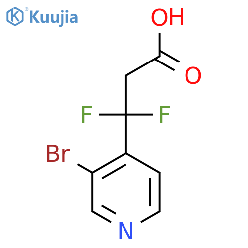 3-(3-bromopyridin-4-yl)-3,3-difluoropropanoic acid structure