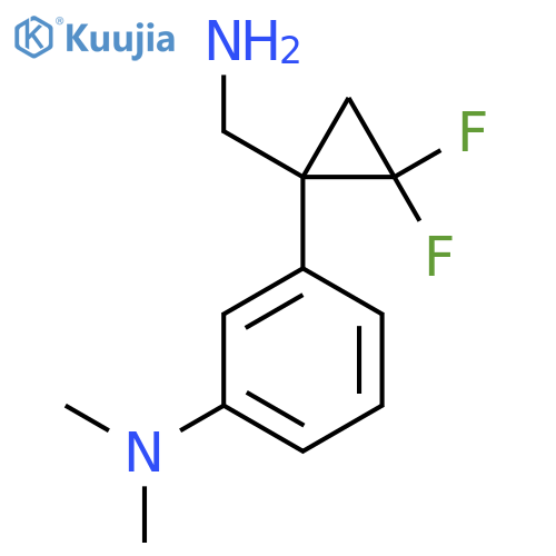 3-1-(aminomethyl)-2,2-difluorocyclopropyl-N,N-dimethylaniline structure