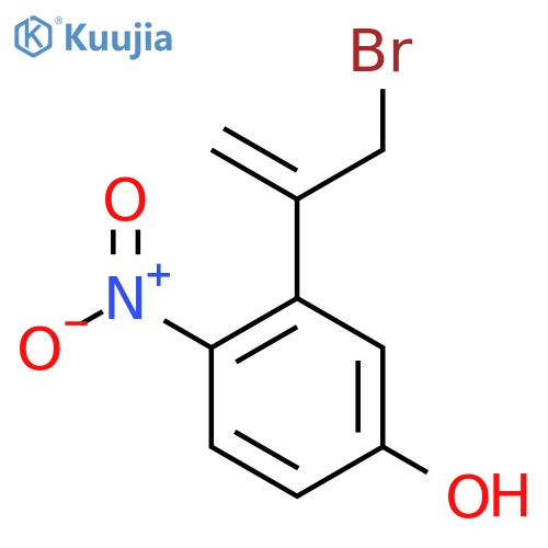 3-(3-bromoprop-1-en-2-yl)-4-nitrophenol structure