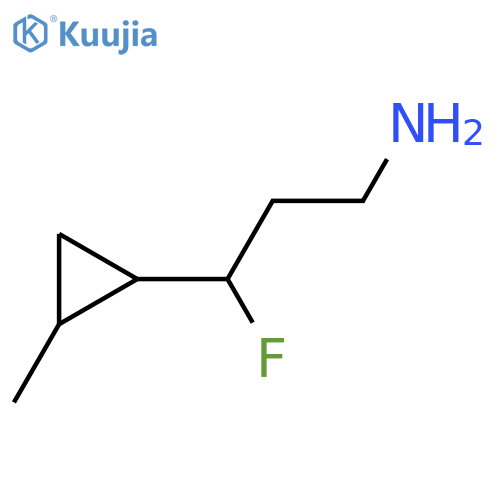3-fluoro-3-(2-methylcyclopropyl)propan-1-amine structure