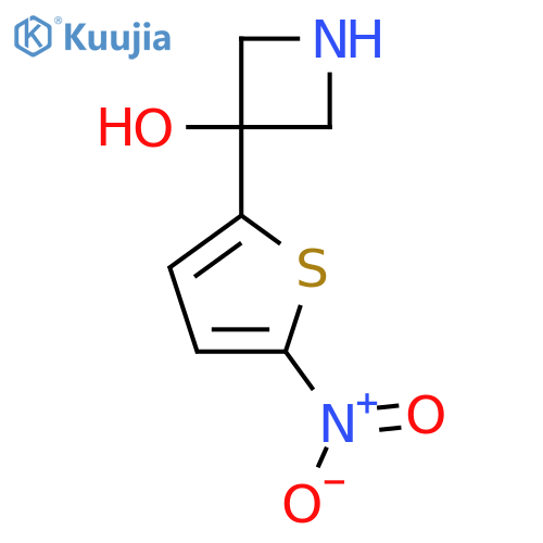 3-(5-nitrothiophen-2-yl)azetidin-3-ol structure