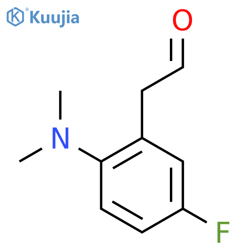 2-2-(dimethylamino)-5-fluorophenylacetaldehyde structure