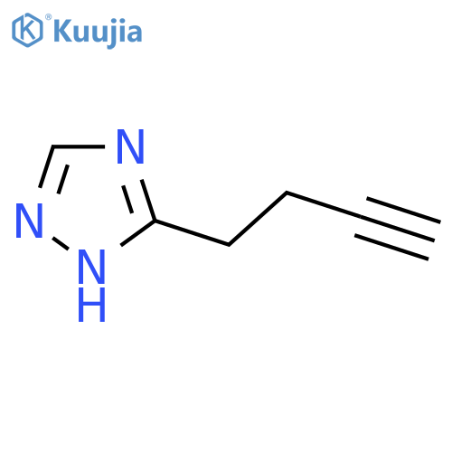 3-(but-3-yn-1-yl)-1H-1,2,4-triazole structure