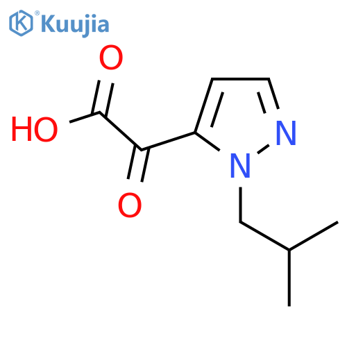 2-1-(2-methylpropyl)-1H-pyrazol-5-yl-2-oxoacetic acid structure