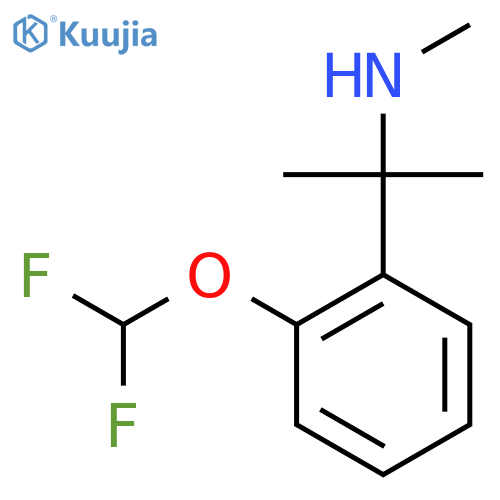 {2-2-(difluoromethoxy)phenylpropan-2-yl}(methyl)amine structure