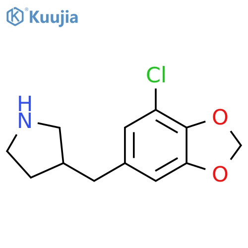 3-(7-chloro-1,3-dioxaindan-5-yl)methylpyrrolidine structure