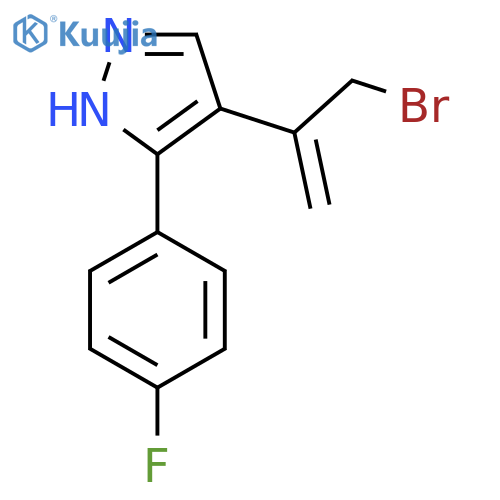 4-(3-bromoprop-1-en-2-yl)-3-(4-fluorophenyl)-1H-pyrazole structure