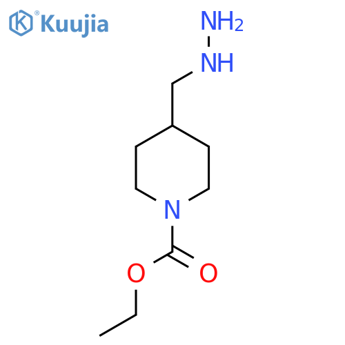 ethyl 4-(hydrazinylmethyl)piperidine-1-carboxylate structure